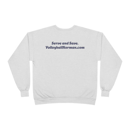 Norman's Volleyball EcoSmart® Crewneck Sweatshirt - Serve and Save Design