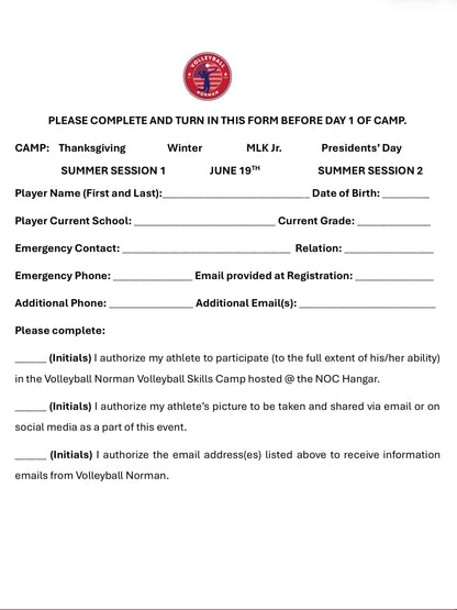 All Day//Ball Day Volleyball Skills Camp July 10, 2026 (Single Day)